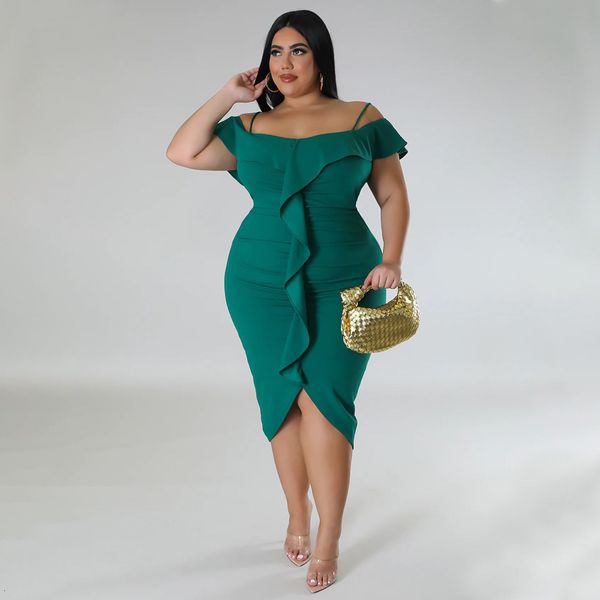 plus size dresses spring women trend dress female ruffle fashion bodycon elegant cloth casual luxury gown plus size evening party 4xl dress, Black
plus size dresses spring women trend dress female ruffle fashion bodycon elegant cloth casual luxury gown plus size evening party 4xl dress, Black