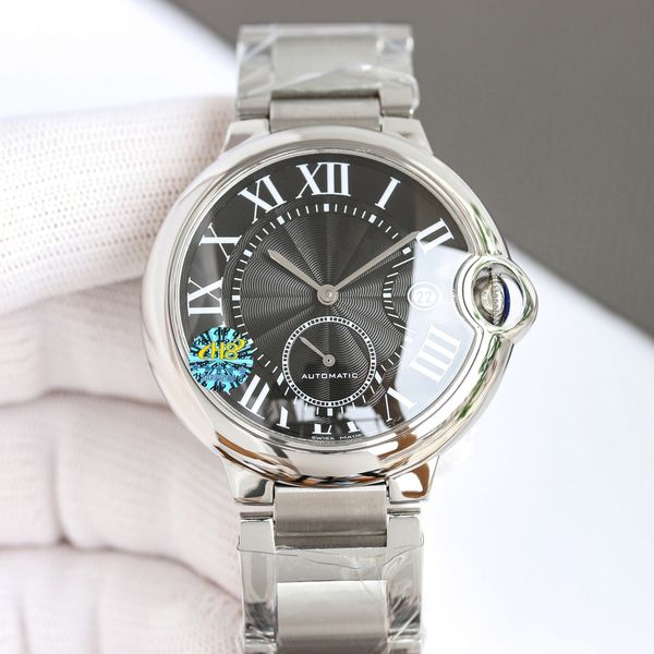 luxury classic mens watch silver / black guilloche dial stainless steel automatic movment roman numerals sapphire crystal 42mm, Slivery;brown
luxury classic mens watch silver / black guilloche dial stainless steel automatic movment roman numerals sapphire crystal 42mm, Slivery;brown
