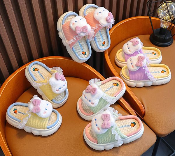 slipper children' girls linen bowknot rabbit slippers cute cartoon home comfortable slippers non-slip soft breathable flat kids slippe, Black;grey
slipper children' girls linen bowknot rabbit slippers cute cartoon home comfortable slippers non-slip soft breathable flat kids slippe, Black;grey