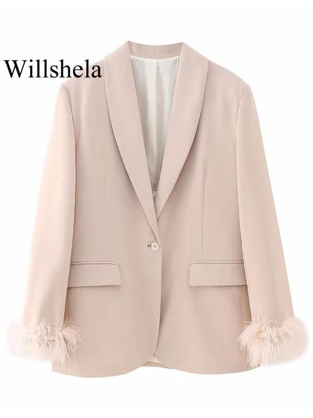 pants willshela women fashion with feather khaki single button blazer jacket vintage notched neck long sleeves female chic outfits, White
pants willshela women fashion with feather khaki single button blazer jacket vintage notched neck long sleeves female chic outfits, White