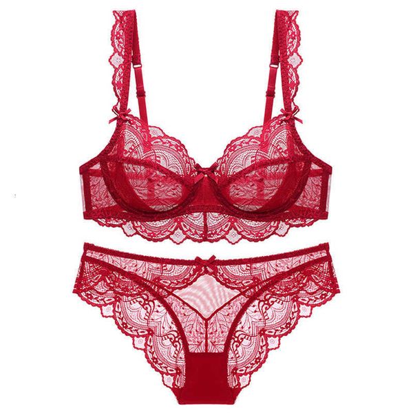 women's bra ych french pure desire ultra thin lace sponge full translucent large underwear set gathered anti drooping, Red;black
women's bra ych french pure desire ultra thin lace sponge full translucent large underwear set gathered anti drooping, Red;black