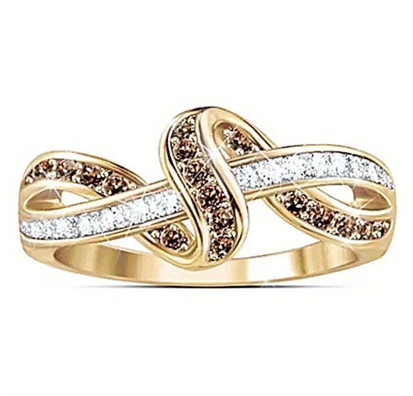 gorgeous 18k gold plated character line winding alloy ring with shiny zircon - perfect for women's daily casual accessories and engagem, Golden;silver
gorgeous 18k gold plated character line winding alloy ring with shiny zircon - perfect for women's daily casual accessories and engagem, Golden;silver