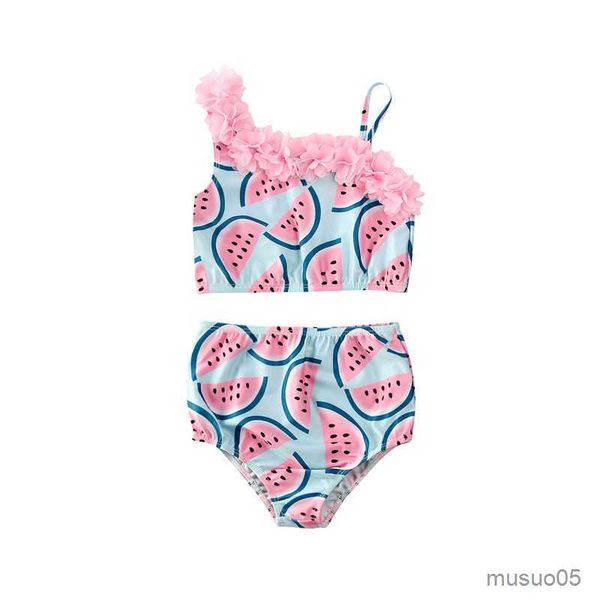 two-pieces toddler baby girls swimsuits watermelon print one shoulder flower strap sleeveless bikini girl piece swimwear, Blue
two-pieces toddler baby girls swimsuits watermelon print one shoulder flower strap sleeveless bikini girl piece swimwear, Blue