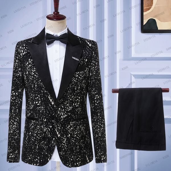 men's suits blazers arrival black jacquard floral tuxedos suits for men wedding slim fit gentleman jackets with pants 2 pieces male cos, White;black
men's suits blazers arrival black jacquard floral tuxedos suits for men wedding slim fit gentleman jackets with pants 2 pieces male cos, White;black