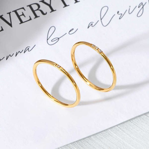 band rings 2023 stainless zircon simple rings for women 2 color 1mm full round minimalist thin dainty ring fashion jewelry z0509, Silver
band rings 2023 stainless zircon simple rings for women 2 color 1mm full round minimalist thin dainty ring fashion jewelry z0509, Silver