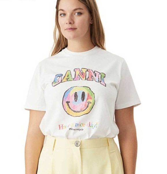 gannis 23ss women designer t shirt cotton classic style rainbow pattern white round neck loose casual short sleeve tees fashion
gannis 23ss women designer t shirt cotton classic style rainbow pattern white round neck loose casual short sleeve tees fashion