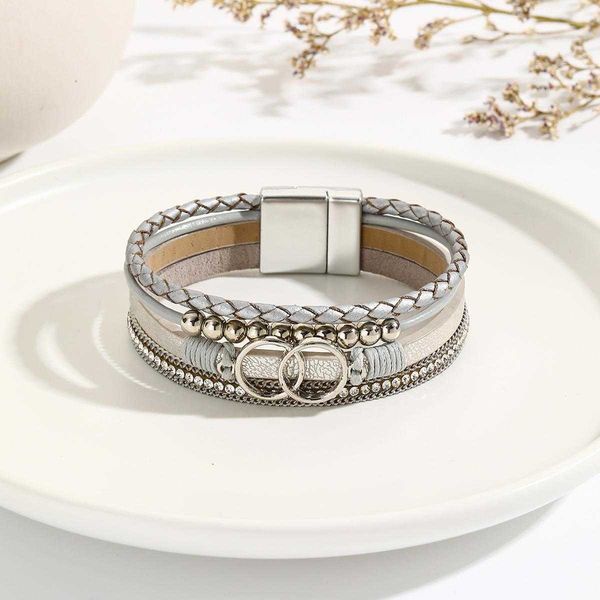 selling handmade leather brace lace bracelet wholesale double ring magnetic buckle diamond womens, Golden;silver
selling handmade leather brace lace bracelet wholesale double ring magnetic buckle diamond womens, Golden;silver