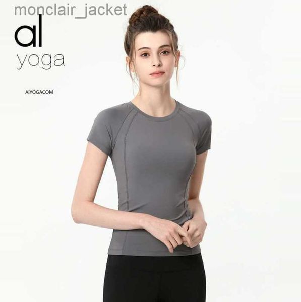 designer alos yoga suit women's short-sleeved round neck slimming fitness suit sports t-shirt slimming 23ss, White
designer alos yoga suit women's short-sleeved round neck slimming fitness suit sports t-shirt slimming 23ss, White