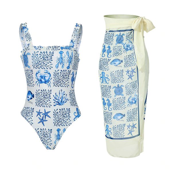 crab print swimwear womens backless beach wear 2 pcs set bohemian lady long dress summer vacation swimsuit for womens, White;black
crab print swimwear womens backless beach wear 2 pcs set bohemian lady long dress summer vacation swimsuit for womens, White;black