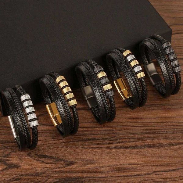 ornament all match stainless steel hand weaving bracelet leather magnetic snap vintage jewelry, Golden;silver
ornament all match stainless steel hand weaving bracelet leather magnetic snap vintage jewelry, Golden;silver
