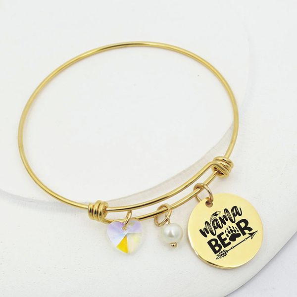 wholesale mom gifts stainless steel bracelet bangle crystal heart charm bracelets mother's day gift mama jewelry, Golden;silver
wholesale mom gifts stainless steel bracelet bangle crystal heart charm bracelets mother's day gift mama jewelry, Golden;silver