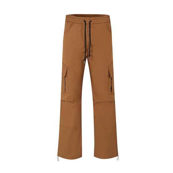 ankle zipper multi-pockets baggy drawstring cargo pants men's overalls trousers, Black;brown
ankle zipper multi-pockets baggy drawstring cargo pants men's overalls trousers, Black;brown