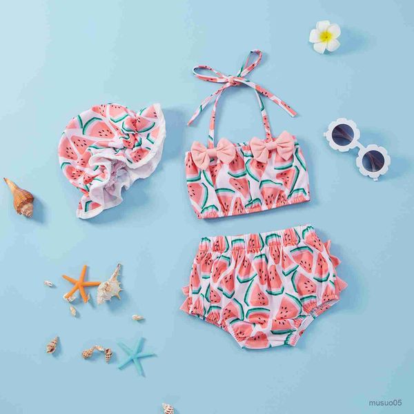 two-pieces fashion baby girls swimsuit bikini set watermelon print sleeveless bikini with bow-knotandshortsandstretchy hat swimwear, Blue
two-pieces fashion baby girls swimsuit bikini set watermelon print sleeveless bikini with bow-knotandshortsandstretchy hat swimwear, Blue