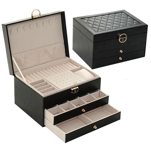 jewelry boxes three layers retro pu jewelry box with necklace hook earrings ring bracelet storage case green colors 230509, Black;white
jewelry boxes three layers retro pu jewelry box with necklace hook earrings ring bracelet storage case green colors 230509, Black;white