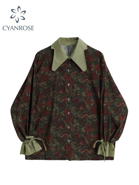 t-shirt autumn vintage style floral printing loose women's blouse shirt korean casual long sleeve ladies button blouses female, White
t-shirt autumn vintage style floral printing loose women's blouse shirt korean casual long sleeve ladies button blouses female, White