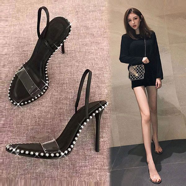 height increasing shoes pvc women platform sandals high heels waterproof female transparent crystal wedding sandalia feminina rivet 230508, Black;white
height increasing shoes pvc women platform sandals high heels waterproof female transparent crystal wedding sandalia feminina rivet 230508, Black;white