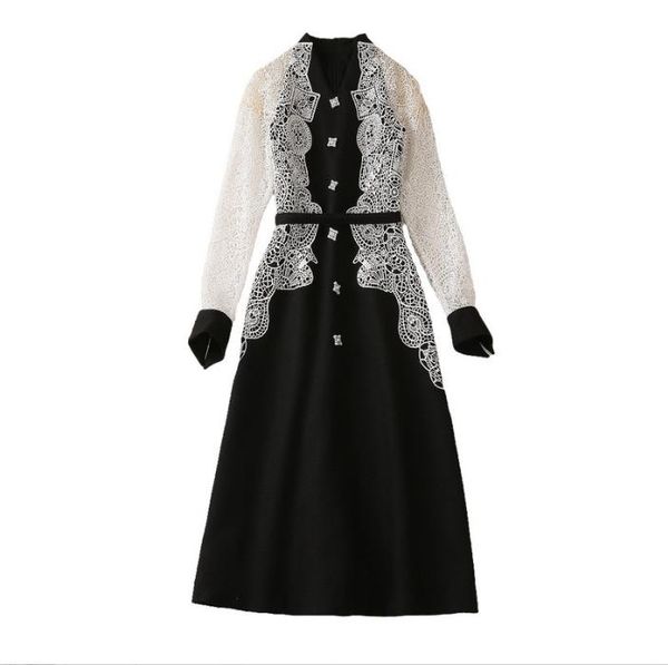 326 2023 spring flora print dress v neck long sleeve black mid calf polyester panelld dress luxury fashion prom womens clothes sh
326 2023 spring flora print dress v neck long sleeve black mid calf polyester panelld dress luxury fashion prom womens clothes sh