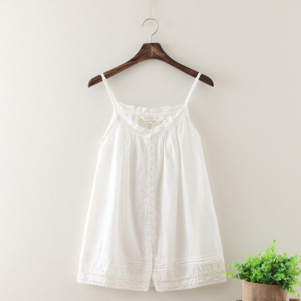 camisoles tanks fashion summer woman's tank art style 100 soft cotton white vest women blouses hollow out lace hem lady camis 230508, Black;white
camisoles tanks fashion summer woman's tank art style 100 soft cotton white vest women blouses hollow out lace hem lady camis 230508, Black;white