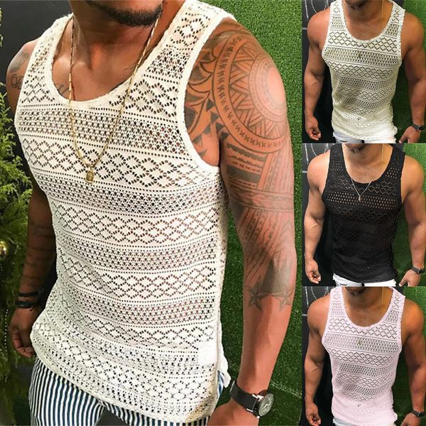 mens tank hollow breathable vest summer see through crewneck sleeveless muscle mesh shirts fitness 230509, White;black
mens tank hollow breathable vest summer see through crewneck sleeveless muscle mesh shirts fitness 230509, White;black