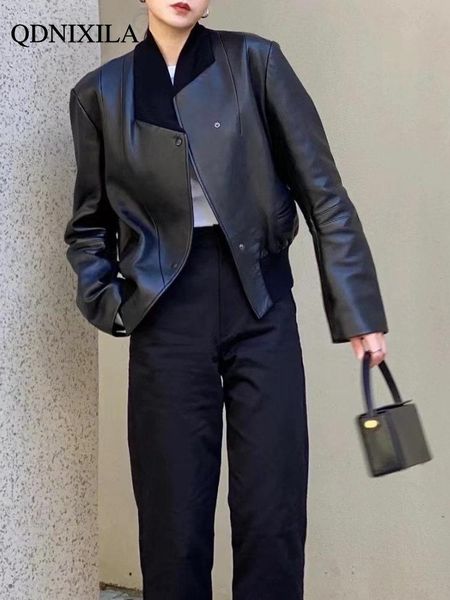 fur jackets for women asymmetric design women's leather jacket korean fashion short coat imitation sheepskin jacket woman, Black
fur jackets for women asymmetric design women's leather jacket korean fashion short coat imitation sheepskin jacket woman, Black