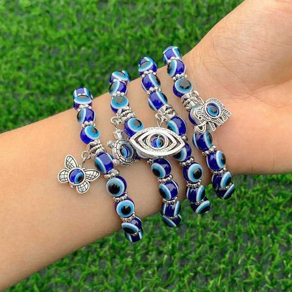 ornament ethnic creative beaded strands eye pendant bracelet female personality butterfly turtle animal, Black
ornament ethnic creative beaded strands eye pendant bracelet female personality butterfly turtle animal, Black