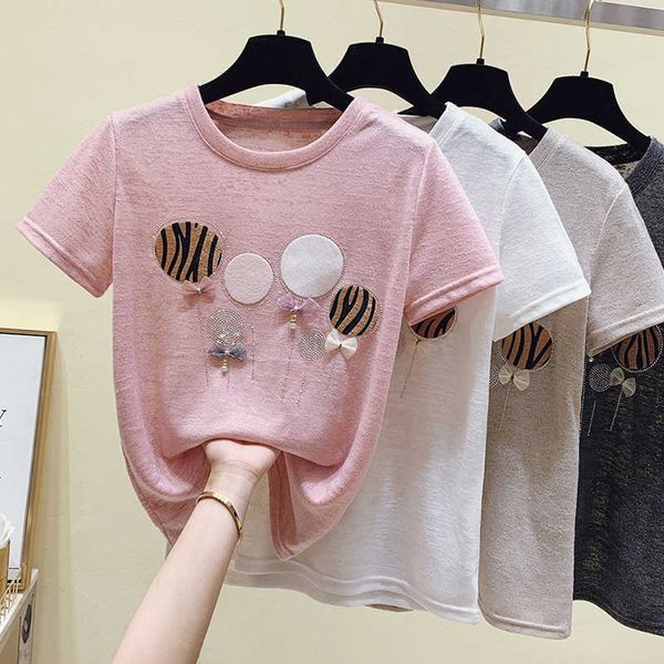 women's t-shirt diamonds appliquewomen cotton tshirt 2021 short sleeve shining rhinestone tshirt female oneck bow fashion pink white j
women's t-shirt diamonds appliquewomen cotton tshirt 2021 short sleeve shining rhinestone tshirt female oneck bow fashion pink white j