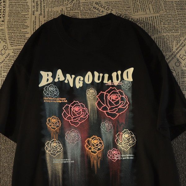 women s t shirt kaus lengan pendek motif bunga jalanan tinggi amerika niche untuk pria dan wanita atasan pasangan kasual longgar musim panas, White
women s t shirt kaus lengan pendek motif bunga jalanan tinggi amerika niche untuk pria dan wanita atasan pasangan kasual longgar musim panas, White