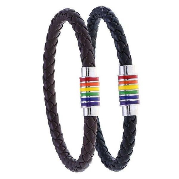 leather woven bracelet simple colorful rainbow copper magnetic buckle pu comrade carrying strap, Golden;silver
leather woven bracelet simple colorful rainbow copper magnetic buckle pu comrade carrying strap, Golden;silver