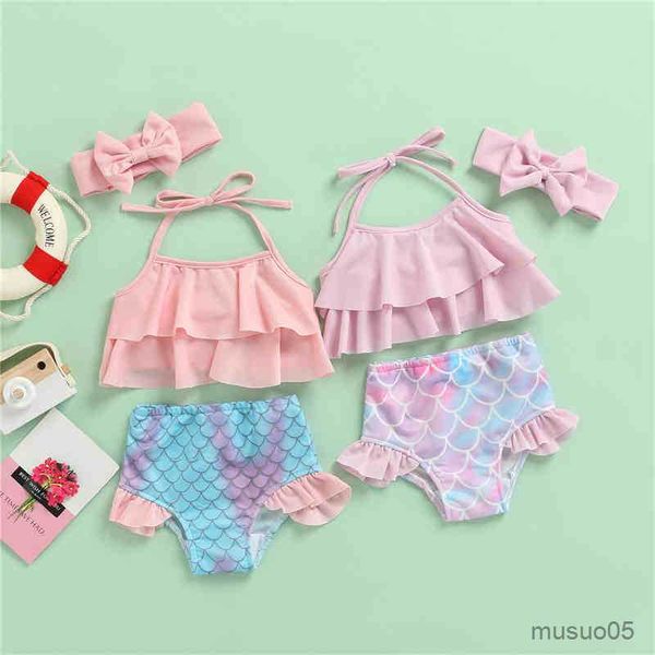 two-pieces 0-36m toddler girls bikini set ruffle halter bikini mermaid swimsuits for girls summer infant girl swimwear set, Blue
two-pieces 0-36m toddler girls bikini set ruffle halter bikini mermaid swimsuits for girls summer infant girl swimwear set, Blue