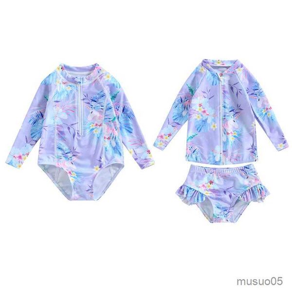 two-pieces kids baby girl swimsuits summer floral print zipper long sleeve print swimwear beachwear girls bathing suits, Blue
two-pieces kids baby girl swimsuits summer floral print zipper long sleeve print swimwear beachwear girls bathing suits, Blue