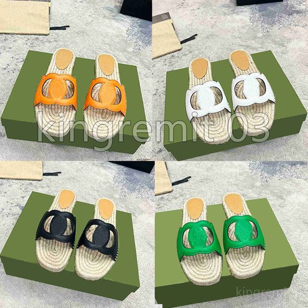 designer slippers straw calf leather sandals women slides rope grass sandal hollow out slippers summer flip flops with box 35-40, Black
designer slippers straw calf leather sandals women slides rope grass sandal hollow out slippers summer flip flops with box 35-40, Black
