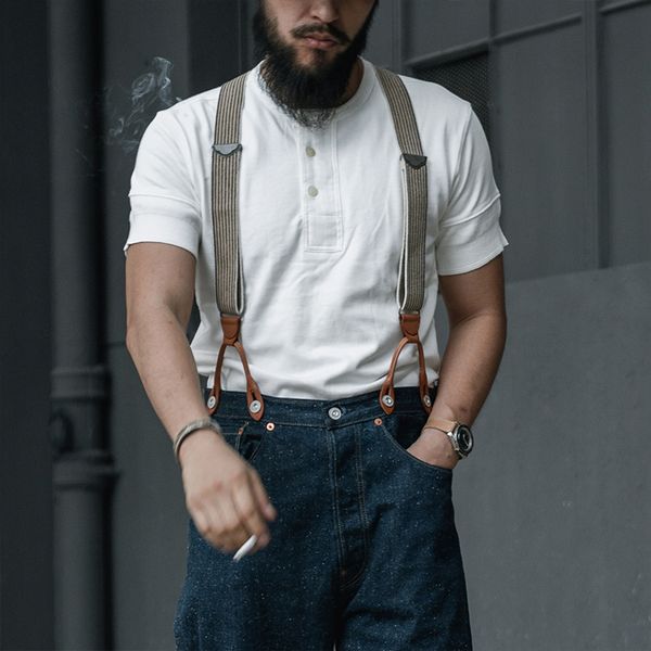 men's t-shirts bronson vintage short sleeve henley collar t-shirt 100% cotton screw thread threaded cuffs men's simple crew neck t, White;black
men's t-shirts bronson vintage short sleeve henley collar t-shirt 100% cotton screw thread threaded cuffs men's simple crew neck t, White;black