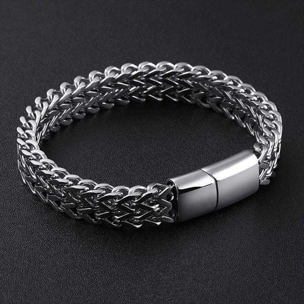 mens stainless steel woven bracelets double row positive and negative keel magnetic buckle bracelet titanium jewelry, Golden;silver
mens stainless steel woven bracelets double row positive and negative keel magnetic buckle bracelet titanium jewelry, Golden;silver