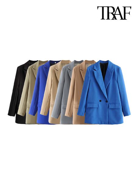 women's suits blazers traf women chic office lady double breasted blazer vintage coat fashion notched collar long sleeve ladies outerwe, White;black
women's suits blazers traf women chic office lady double breasted blazer vintage coat fashion notched collar long sleeve ladies outerwe, White;black