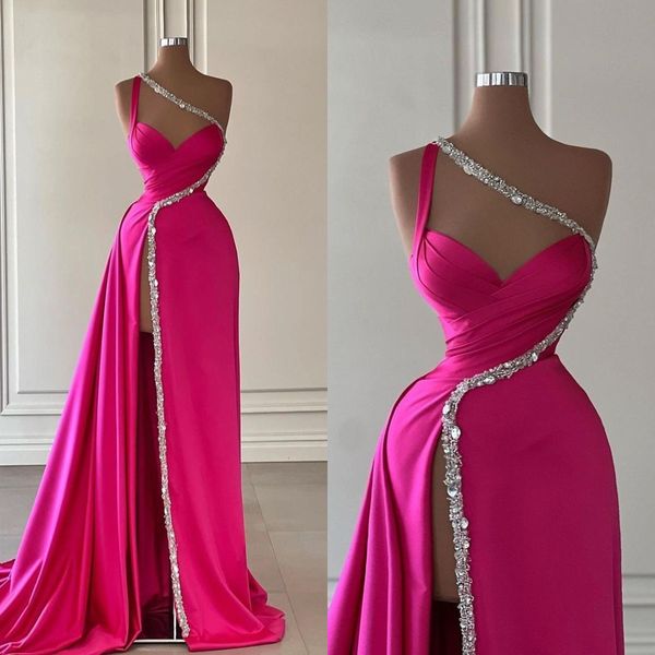 sext pink prom dresses slit pleats beads decor party evening dress pleats long special occasion dress, Black
sext pink prom dresses slit pleats beads decor party evening dress pleats long special occasion dress, Black