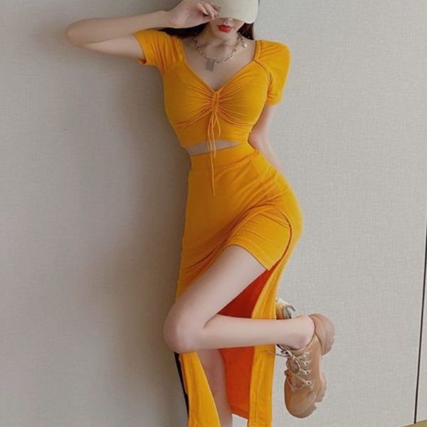 two piece dress slim womens orange drawstring tshirt v short sleeve summer cotton slit asymmetric skirt sets wild 230509, White
two piece dress slim womens orange drawstring tshirt v short sleeve summer cotton slit asymmetric skirt sets wild 230509, White