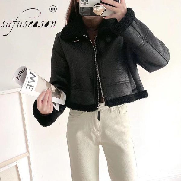 fur short fur coat heavy cropped faux leather women's padded blackn fake fur jacket furry coats for woman winter 2022 za fashion, Black
fur short fur coat heavy cropped faux leather women's padded blackn fake fur jacket furry coats for woman winter 2022 za fashion, Black