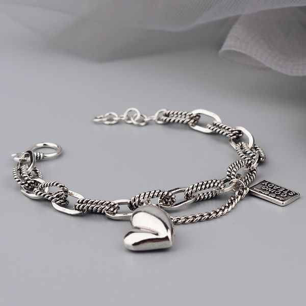 chain 100% solid 925 sterling silver hiphop thick heart bracelet for women men vintage handmade hasp birthday gift 230508, Black
chain 100% solid 925 sterling silver hiphop thick heart bracelet for women men vintage handmade hasp birthday gift 230508, Black