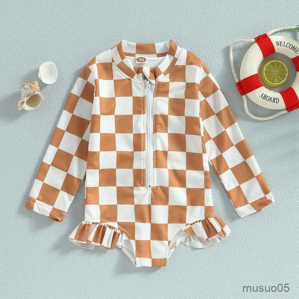 two-pieces kid girl romper swimsuit long sleeve stand neck zipper beach pool bodysuit swimwear for infant girls, Blue
two-pieces kid girl romper swimsuit long sleeve stand neck zipper beach pool bodysuit swimwear for infant girls, Blue