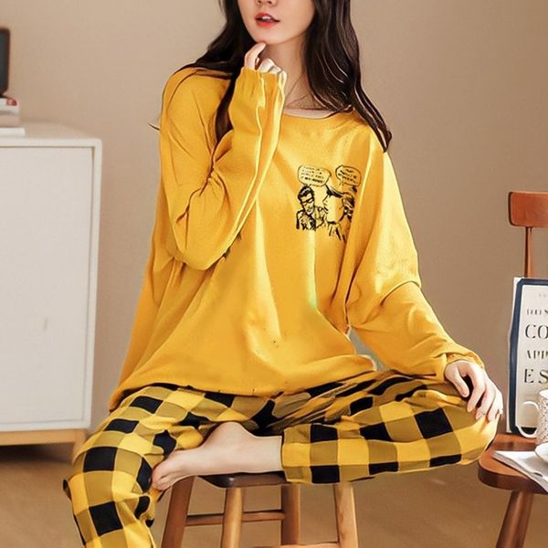 women's sleepwear wholesale pajamas sets spring autumn thin carton generation long suit home gift ladies pyjamas set 230508, Black;red
women's sleepwear wholesale pajamas sets spring autumn thin carton generation long suit home gift ladies pyjamas set 230508, Black;red