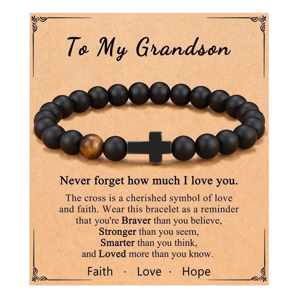 frosted black beaded bracelet strands tigereye small cross pendant obsidian
frosted black beaded bracelet strands tigereye small cross pendant obsidian