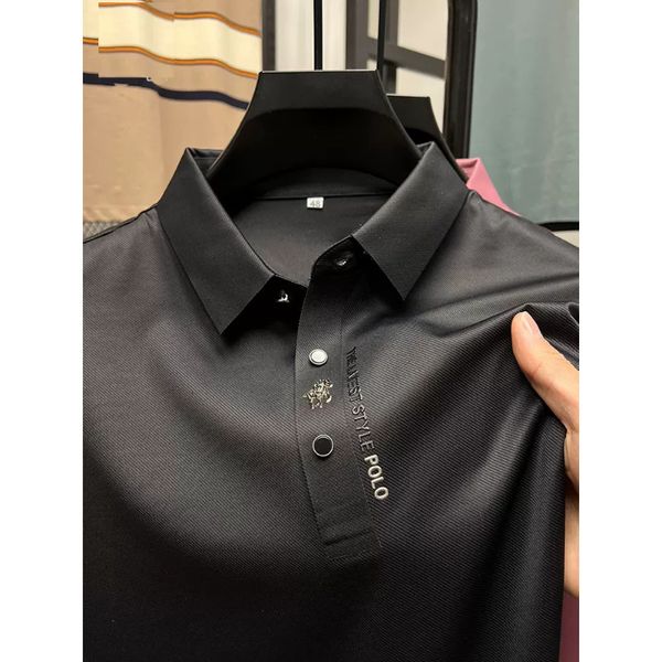 men's polos highend summer business solid color brand short sleeve polo shirt lapel collar men fashion casual no trace printing m4xl 23, White;black
men's polos highend summer business solid color brand short sleeve polo shirt lapel collar men fashion casual no trace printing m4xl 23, White;black