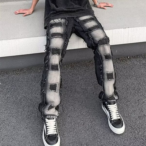 men's jeans 2023 ropa grunge y2k streetwear stacked cargo pants men clothing old black straight hip hop denim trousers vetements homme, Blue
men's jeans 2023 ropa grunge y2k streetwear stacked cargo pants men clothing old black straight hip hop denim trousers vetements homme, Blue