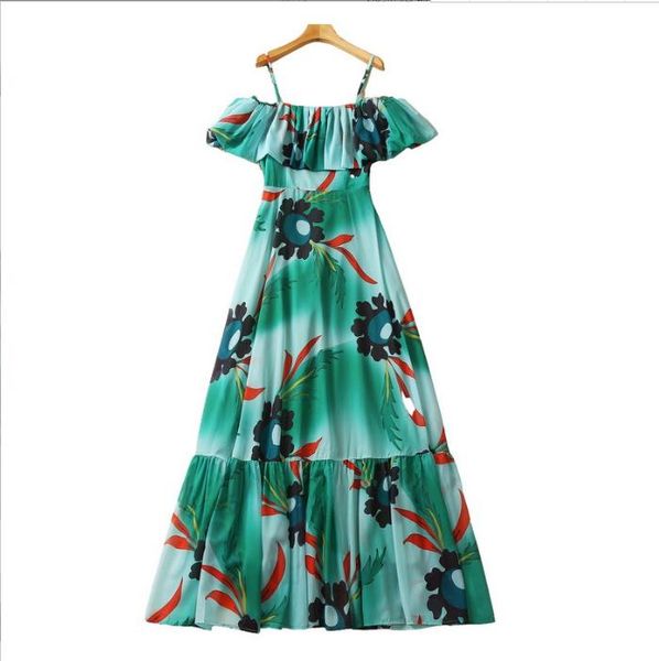 426 2023 spring flora print dress spaghetti strap short sleeve green mid calf polyester panelld dress luxury fashion prom womens clothes, Black
426 2023 spring flora print dress spaghetti strap short sleeve green mid calf polyester panelld dress luxury fashion prom womens clothes, Black