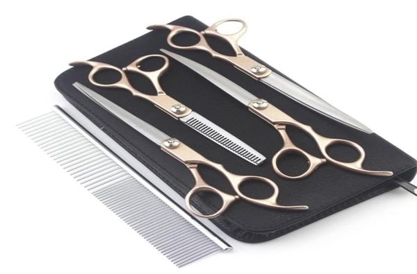 4pcs 7inch gold handle scissors professional dog grooming hairdressing shear set curved kit pet groomer tools 2203179969093
4pcs 7inch gold handle scissors professional dog grooming hairdressing shear set curved kit pet groomer tools 2203179969093