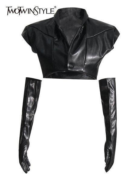 vests twotwinstyle fashion y2k black vest for women lapel sleeveless solid minimalsit pu leather vests with long sleeve gloves female, Black;white
vests twotwinstyle fashion y2k black vest for women lapel sleeveless solid minimalsit pu leather vests with long sleeve gloves female, Black;white