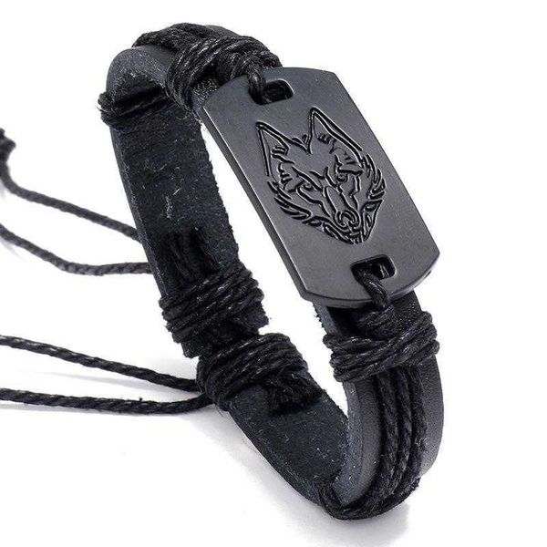 punk mens leather bracelet black wolf head multi layer braided rope for boyfriend, Golden;silver
punk mens leather bracelet black wolf head multi layer braided rope for boyfriend, Golden;silver