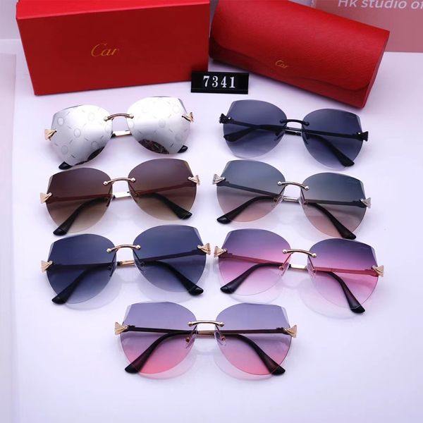 fashion designer sunglasses for women outdoor beach classic eyeglasses goggle sun glasses for man woman with box 7341, White;black 
fashion designer sunglasses for women outdoor beach classic eyeglasses goggle sun glasses for man woman with box 7341, White;black