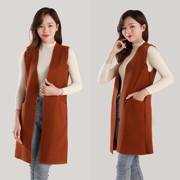 leather woman jacket vest women's autumn british style sleeveless coat chaleco mujer, Black
leather woman jacket vest women's autumn british style sleeveless coat chaleco mujer, Black