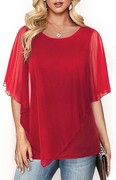 cestyle womens flowy blouses dressy casual shirts lightweight mesh poncho, White
cestyle womens flowy blouses dressy casual shirts lightweight mesh poncho, White